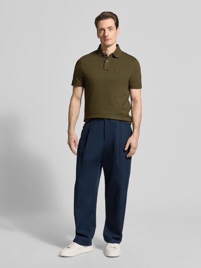 Tommy Hilfiger Regular Fit Poloshirt aus Baumwoll-Mix Oliv 1