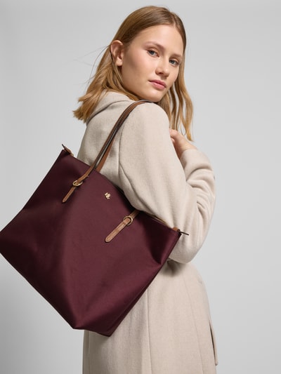 Lauren Ralph Lauren Shopper mit Strukturmuster Modell 'KEATON' Dunkelrot 1