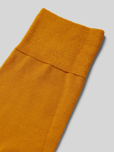 Falke Sokken met labelstitching Mosterdgeel - 2