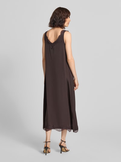 Smith and Soul Relaxed Fit Midikleid aus reinem Lyocell Dunkelbraun 5