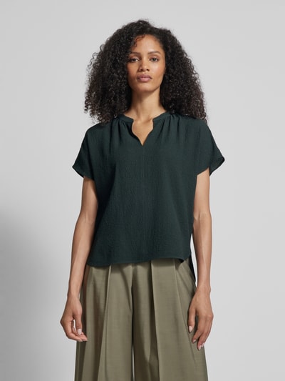 OPUS Blouse met V-hals, model 'FASURA' Donkergroen - 4