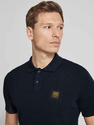 PME Legend Regular Fit Poloshirt mit Label-Badge Marine 3