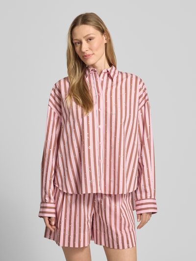 Essentiel Antwerp Bluzka koszulowa o kroju regular fit z mieszanki bawełny model 'JELIEF' Różowawy 4