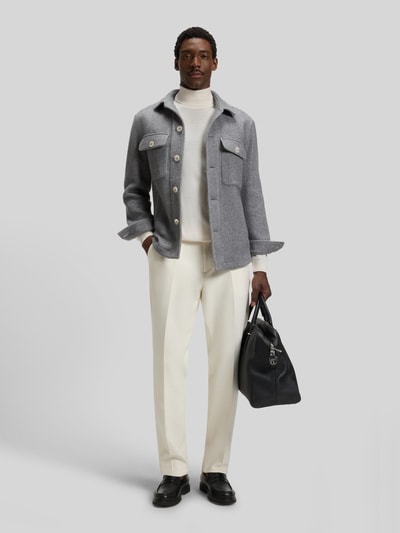 BOSS Regular fit coltrui van pure scheerwol, model 'MUSSO' Offwhite - 1