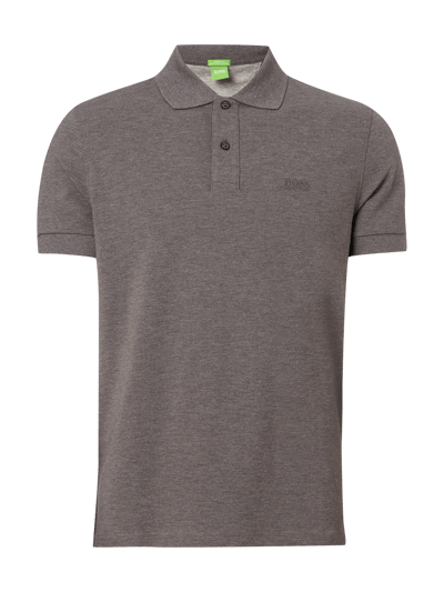 BOSS Green Regular Fit Poloshirt aus reiner Baumwolle Anthrazit 1