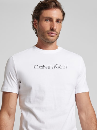 CK Calvin Klein T-shirt met labelprint Wit - 3