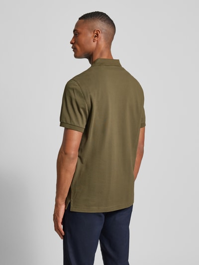 Gant Regular fit poloshirt met labelstitching, model 'SHIELD' Olijfgroen - 5