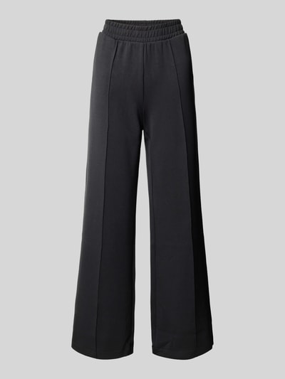 Christian Berg Woman Wide leg sweatpants met vaste persplooien Zwart - 2