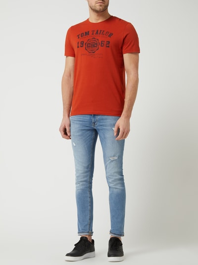 Tom Tailor T-Shirt mit Logo-Print  Orange 1