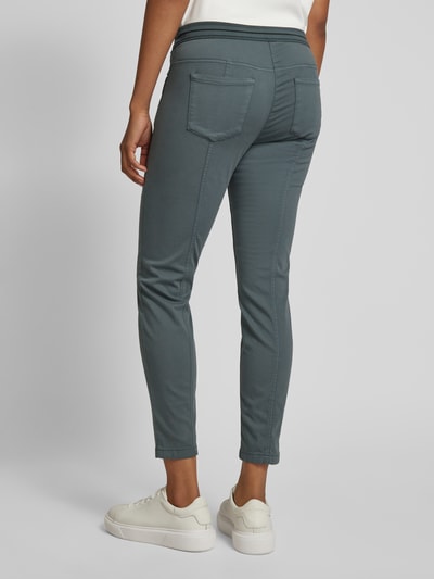 Luisa Cerano Regular fit stoffen broek in 5-pocketmodel Rookblauw - 5