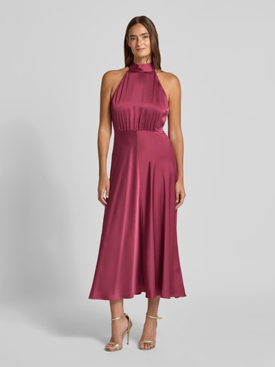 Samsøe Samsøe Cocktailjurk met halter Lichtrood - 4