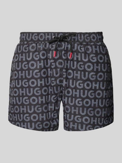 HUGO Zwembroek met elastische band, model 'TORTUGA' Zwart - 1