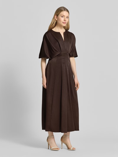 Cph Muse Midikleid mit V-Ausschnitt Modell 'VIANNA' Schoko 1