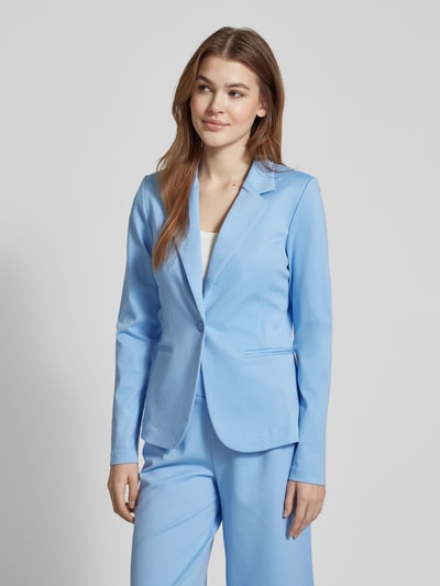 ICHI Slim fit blazer met paspelzakken, model 'KATE' Lichtblauw - 4