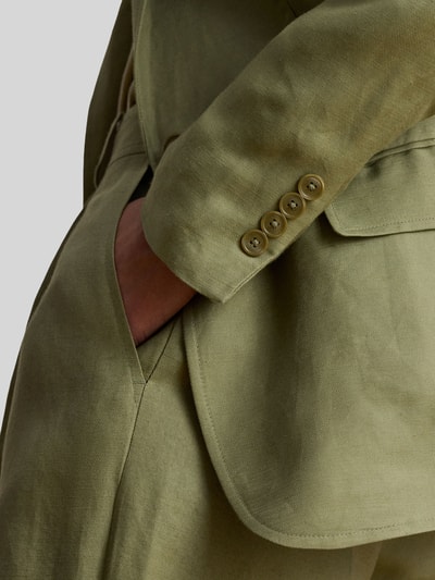 Lauren Ralph Lauren Regular Fit Blazer aus Leinen-Mix Khaki 6