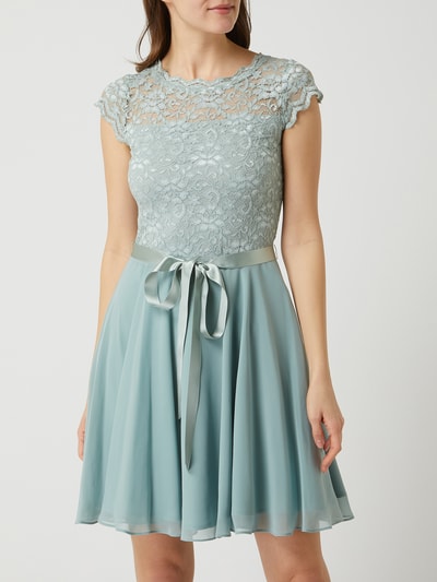 Swing Cocktailkleid aus Spitze und Chiffon  Mint 4