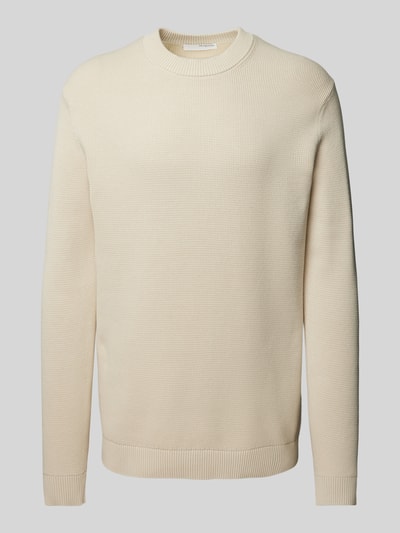 SELECTED HOMME Strickpullover mit Rundhalsausschnitt Modell 'DANE' Offwhite 1