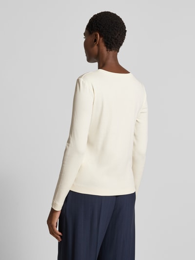 Marc Cain Longsleeve mit geripptem Rundhalsausschnitt Ecru 5