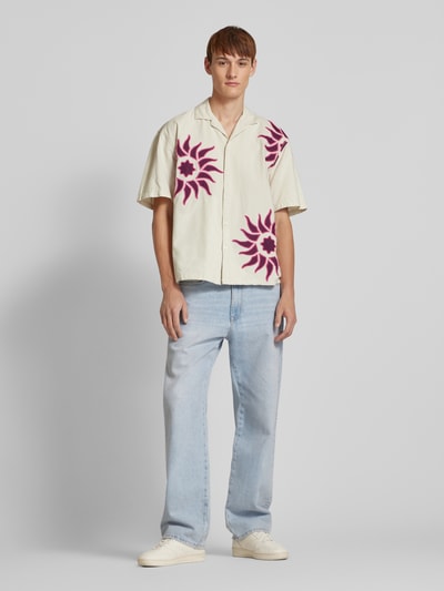 REVIEW Koszula casualowa z kołnierzem z połami Écru 1