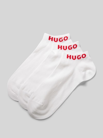 HUGO Socken mit Label-Print im 3er-Pack Weiss 1