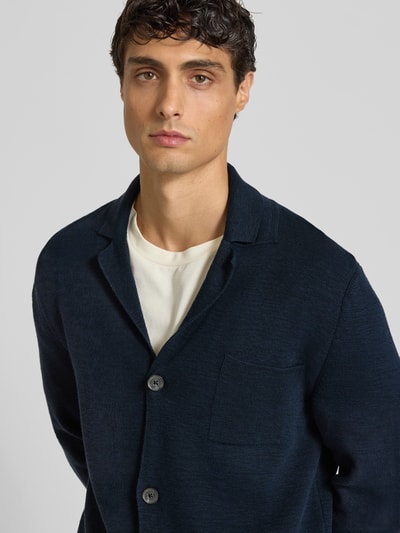 Marc O'Polo Regular Fit Strick-Sakko aus reiner Baumwolle Marine 3