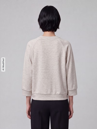 s.Oliver RED LABEL Relaxed Fit Sweatshirt aus Baumwoll-Mix Offwhite 5