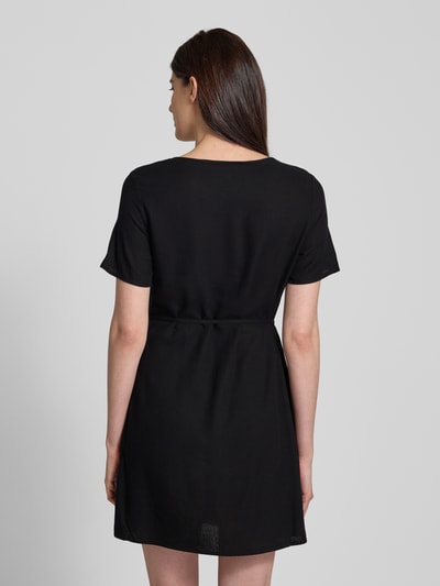 Vero Moda Loose Fit Minikleid aus Viskose-Leinen-Mix Modell 'MYMILO' Black 5