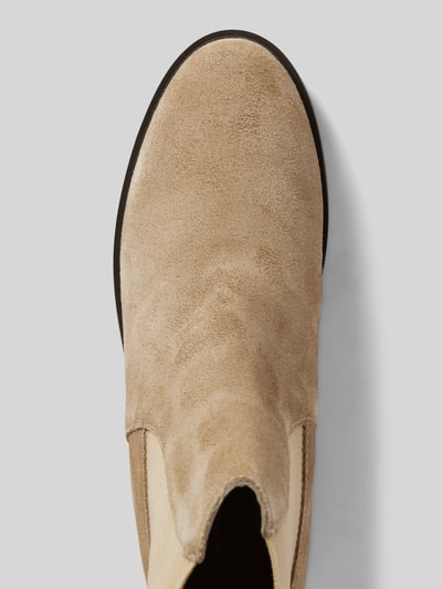 Tommy Hilfiger Chelsea boots van leer met labelapplicatie, model 'FLAG SUEDE' Beige - 3