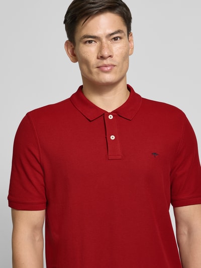 Fynch-Hatton Regular Fit Poloshirt mit Logo-Stitching Rot 3