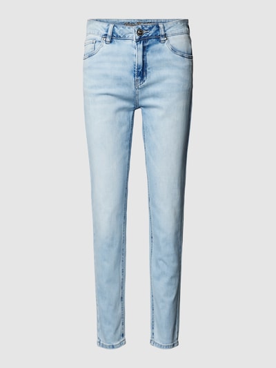 Blue Monkey Slim Fit Jeans mit verkürztem Schnitt Modell 'HANNAH' Hellblau 2
