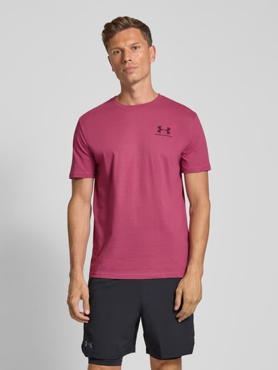Under Armour T-shirt z nadrukiem z logo Bordowy 4