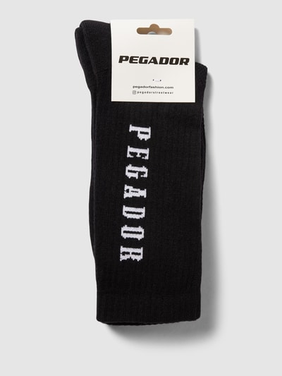 Pegador Socken mit Label-Print Modell 'Trust The Process' Black 3