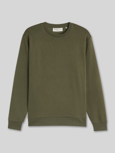 Tom Tailor Denim Regular Fit Sweatshirt aus Baumwoll-Mix Oliv 2