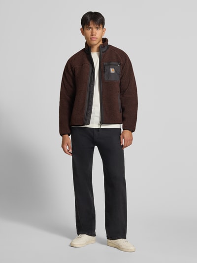 Carhartt Work In Progress Teddyjacke mit Brusttasche Modell 'PRENTIS LINER' Mittelbraun 1