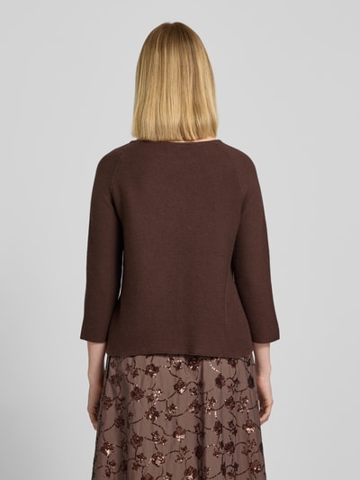 Weekend Max Mara Strickpullover mit Rundhalsausschnitt Modell 'ADDOTTO' Dunkelbraun 5
