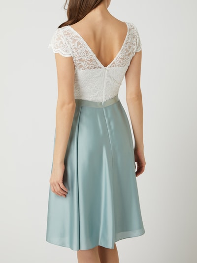 Swing Cocktailkleid aus Spitze und Satin Mint 5