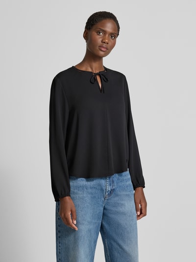 Marc Cain Blouseshirt met V-hals Zwart - 4