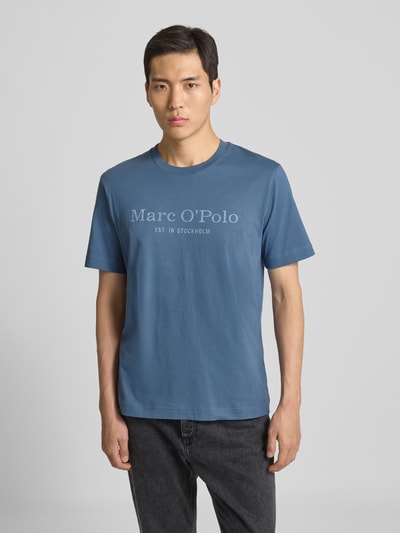 Marc O'Polo Regular Fit T-Shirt aus reiner Baumwolle Blau 4