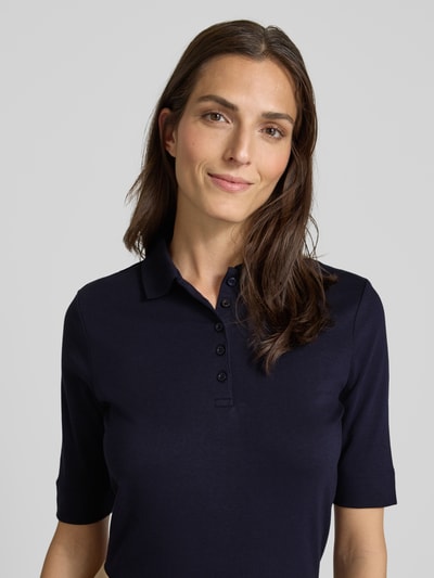 Christian Berg Woman Poloshirt met korte knoopsluiting Donkerblauw - 3