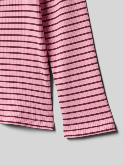 Only Regular fit shirt met lange mouwen in riblook, model 'MAUDE' Felroze - 2