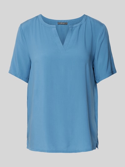 Montego Blusenshirt aus Viskose in unifarbenem Design Rauchblau 2