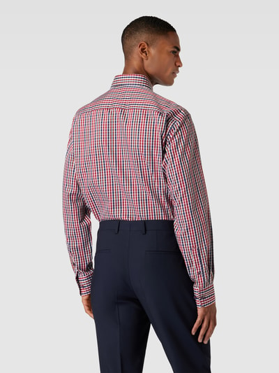 Eterna Koszula biznesowa o kroju comfort fit ze wzorem w kratę Czerwony 5