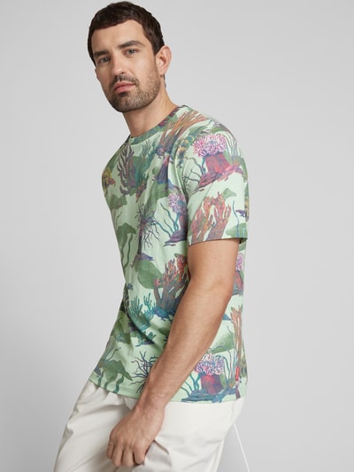 Scotch & Soda T-shirt in all-over look Mintgroen - 3