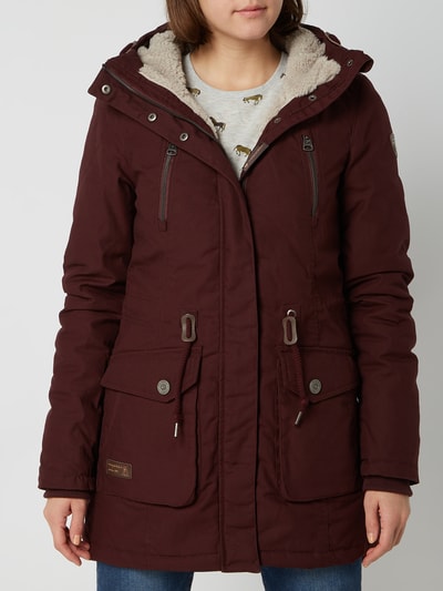 Ragwear Parka mit Teddyfutter Bordeaux Rot 4