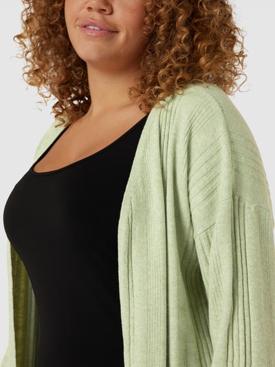 Vero Moda Curve PLUS SIZE cardigan met structuurmotief, model 'MINNIE' Mintgroen - 3