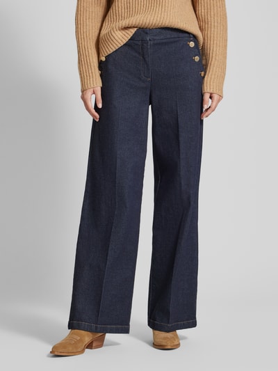 comma Wide Leg Jeans mit Bügelfalten Jeansblau 4