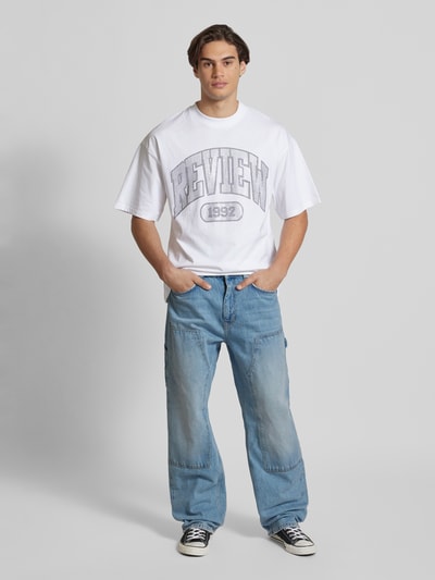 REVIEW Baggy Fit Jeans mit Hammerschlaufe Blau 1