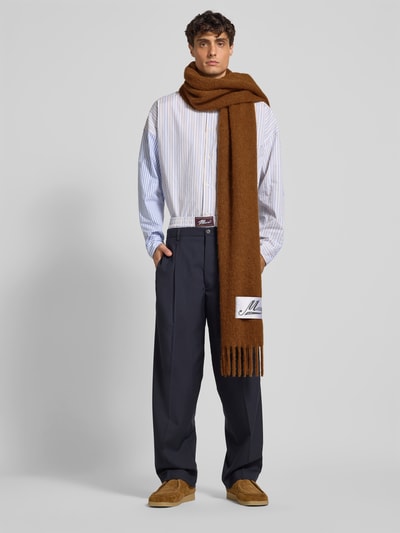 Marni Schal mit Label-Detail Camel 1