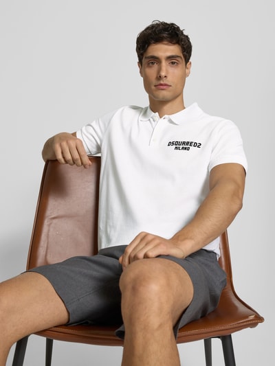 Dsquared2 Regular Fit Poloshirt aus Baumwolle Weiss 3