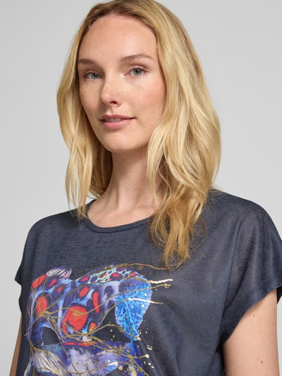 Christian Berg Woman T-shirt z nadrukowanym motywem Ciemnoniebieski 3